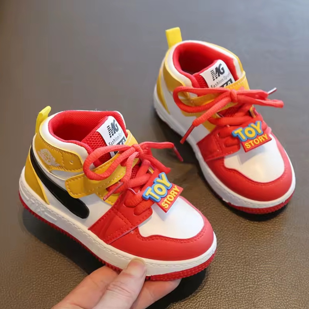 Kids Sneakers - Red, Yellow, Black